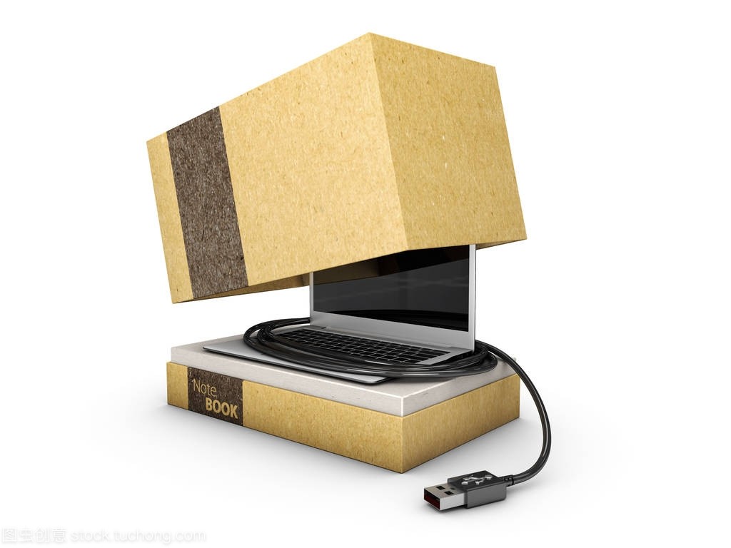 產(chǎn)品盒模擬。廣告3d 插圖。電子、耳機(jī)、禮品配件包裝