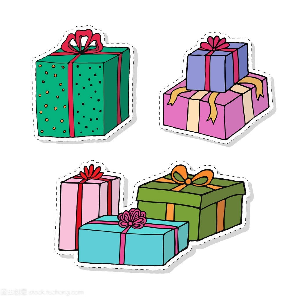 禮品盒卡通貼紙集