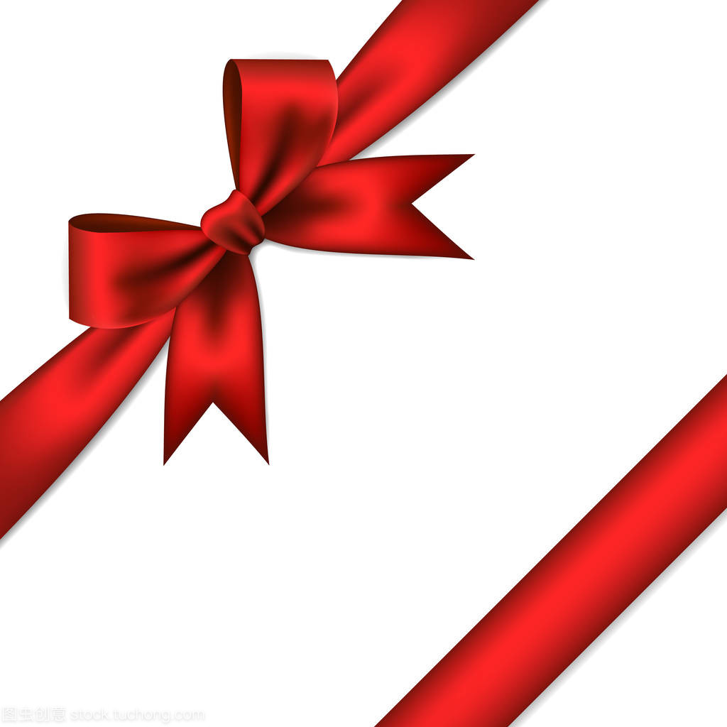紅色禮品蝴蝶結和功能區