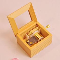 木質手搖鍍金卡農音樂盒 八音盒精品生日禮物創意男送女友禮品