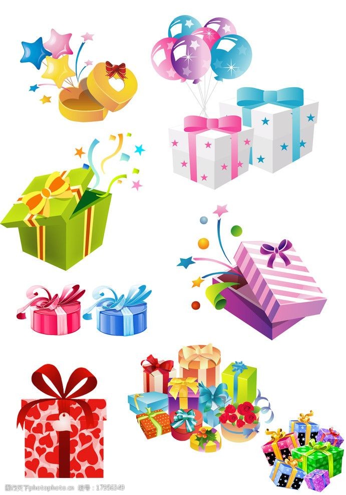 卡通禮品盒圖片 創意與心意的完美結合